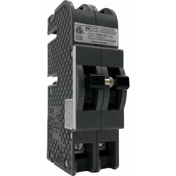Connecticut Electric UBIZ260-1 - 60 Amp 1-1/2 in 2-Pole Zinsco QCAL60 Compatible Circuit Breaker, ETL Listed, Safe & Reliable Replacement