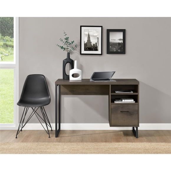 Candon Computer Desk, Medium Brown