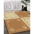 thumbnail image 3 of Ahgly Company Tapis d'Intérieur Lavable en Machine Carré Transitionnel Marron Sedona, 7 Pieds Carré, 3 of 7