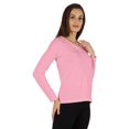thumbnail image 2 of Inkmeso Solid Button Henley T-shirt For Womens Casual BasicLong SleeveTee T-shirts, 2 of 7
