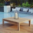 thumbnail image 2 of Modway Upland Solid Teak Wood Outdoor Patio Coffee Table in Natural, 2 of 4