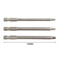 thumbnail image 4 of Bgsha 3pcs 100mm SQ1-SQ3 Square Head Electric Screwdriver Head Screw Driver Bits, 4 of 9