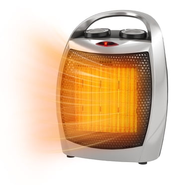 Portable Electric Space Heater, 1500W & 750W with Thermostat, 2-in-1 Fast Heating Ceramic Desk Heater & Fan, Safe Quiet for Office Desk, Bedroom, Under Desk Use, Tip-Over Overheat Protection