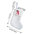 thumbnail image 2 of Decorative Knitted Christmas Socks Bag for Kids with Embroidery Letters Candy Themed Holiday Stocking, 2 of 3
