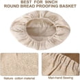 thumbnail image 3 of Dvkptbk Baking Tools Round Bread Proofing Basket Cloth Liner Sourdough Banneton Proofing Cloth Natural Rattan Baking Dough Basket Cover Kitchen Gadgets on Clearance, 3 of 5