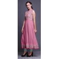 thumbnail image 3 of Bimba Robe Anarkali Damassé Rose Pâle pour Femmes Kurti Imprimé Ethnique Indien Longue Kurta Robe de Soirée Petite, 3 of 6