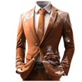 thumbnail image 1 of Men's & Suit Jackets Boho Two Button Retro Ethnic Style Open Front Business Casual Suit Jacket for Men, 1 of 3