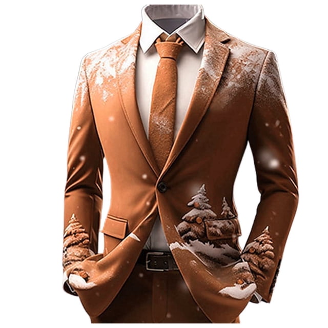 Men's & Suit Jackets Boho Two Button Retro Ethnic Style Open Front Business Casual Suit Jacket for Men