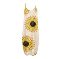 thumbnail image 5 of Lenago Robes d'Été Grande Taille pour Femmes Mode à Bretelles Taille Mi-Haute Col en V Sans Manches à Rayures Imprimé Floral Coupe Ajustée Plage Longue Robe Été Robes de Plage en Liquidation, 5 of 5