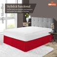 thumbnail image 3 of SGI Bedding 9 Inch Pleated Bed Skirt | Microfiber Bed Skirt | Fade Resistant, Wrinkle Free, Anti-static, Decorative, Extra Storage Space, Clutter-Free | Full, Blood Red, 3 of 6