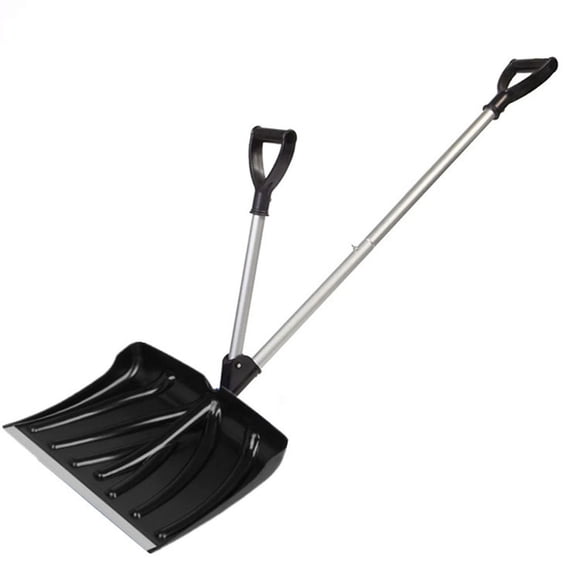 Pelle à Neige Détachable Robuste - Larges Lames en Plastique avec Bords en Aluminium, Poignée Ergonomique en D - pour Trottoir, Entreposage de Grains