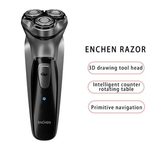 Rasoirs pour hommes Razor sans fil rotatif rechargeable USB Charging Waterproof Hommes Rotary Electric avec trimeur pop-up