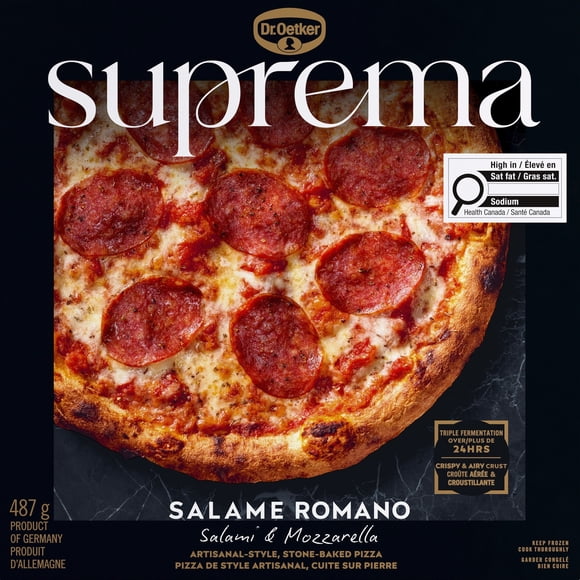 Dr. Oetker Suprema Salame Romano Frozen Neapolitan Pizza - 487G, Suprema - 487G Salame Romano