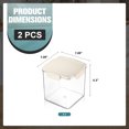 thumbnail image 4 of Sorbus 2-Pack Medium Tall Square Airtight Food Storage Containers – Clear Stackable Pantry, 4 of 8