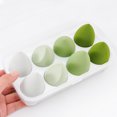 thumbnail image 1 of Blending Sponges Set of 8PCS Foundation Blender Sponge Makeup Cosmetic Cream Powder Multi shape for Dry & Wet Use, Beauty Sponge Holder Organizer Box Multi Green Color Cosmetics Tool, 1 of 7