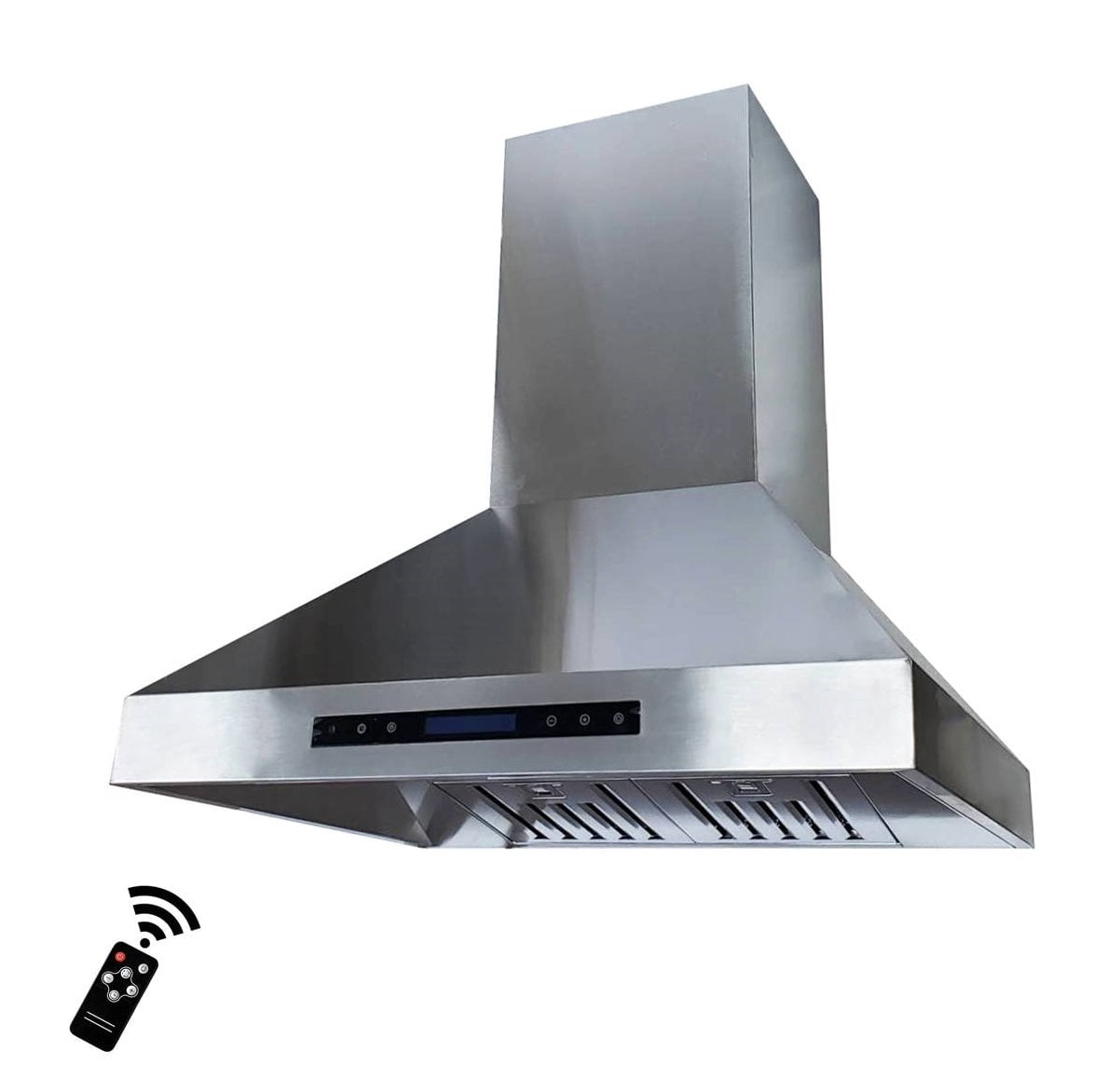 CROWN PRO-X06/36 36" 1000 CFM Stainless Steel Wall Mount Range Hood, LED Lights, Professional Kitchen Vent Hood