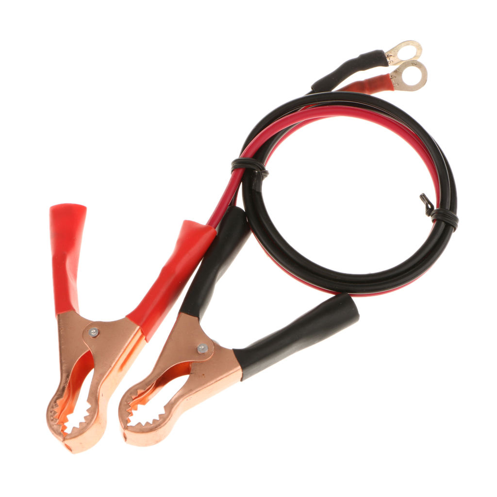 12/24V 50Amp Car Battery Power Wire Line Cable Power Emergency Line with Jump Starter Alligator Clamp Battery Inverter Cable Set