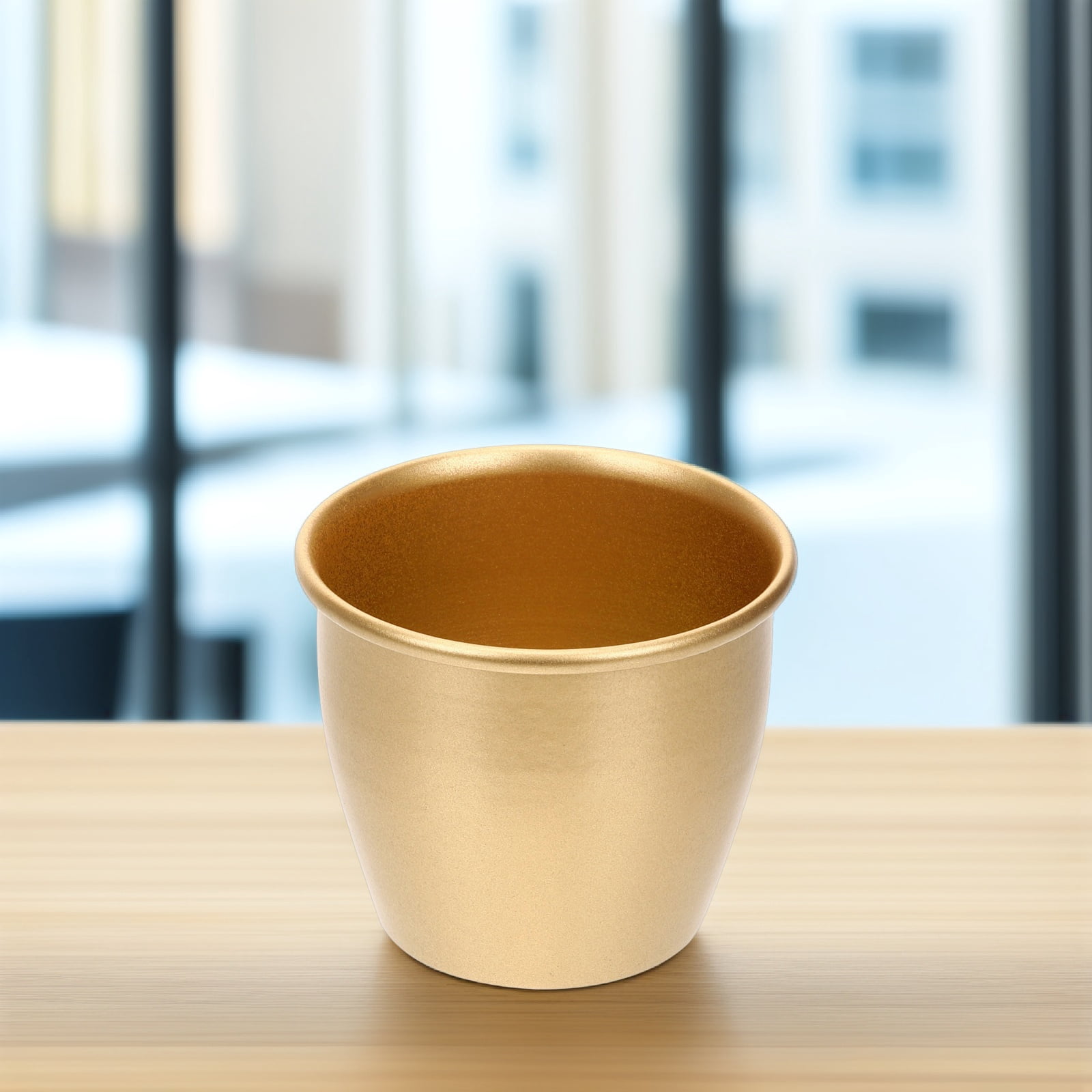 BESTYASH Modern Plant Pot Flower Pot Indoor Plants Golden Iron Planter 1Pack
