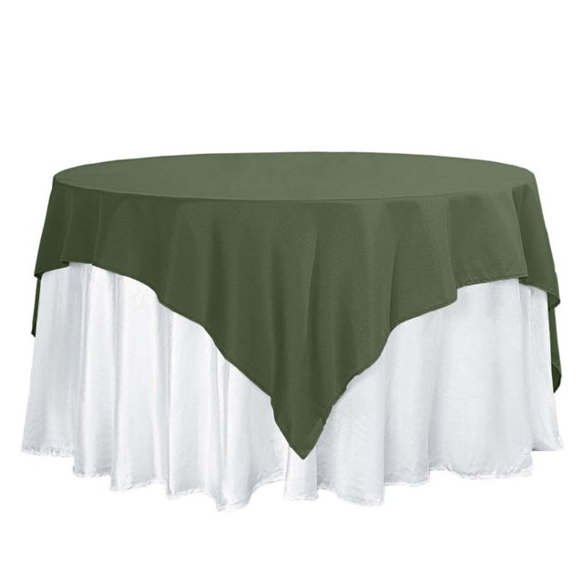 LNGOOR Nappe Ronde 108” en Polyester pour Mariage Fête Banquet Restaurant - Blanc