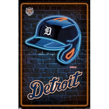 MLB Detroit Tigers - Neon Helmet 23 Wall Poster, 22.375" x 34"