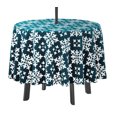 thumbnail image 1 of Vargottam Nappe d'Intérieur/extérieur 58 pouces avec trou de parapluie et Nappe imperméable à glissièreCouvre-tables pour table d'arrière-cour - Vert Sarcelle, 1 of 7