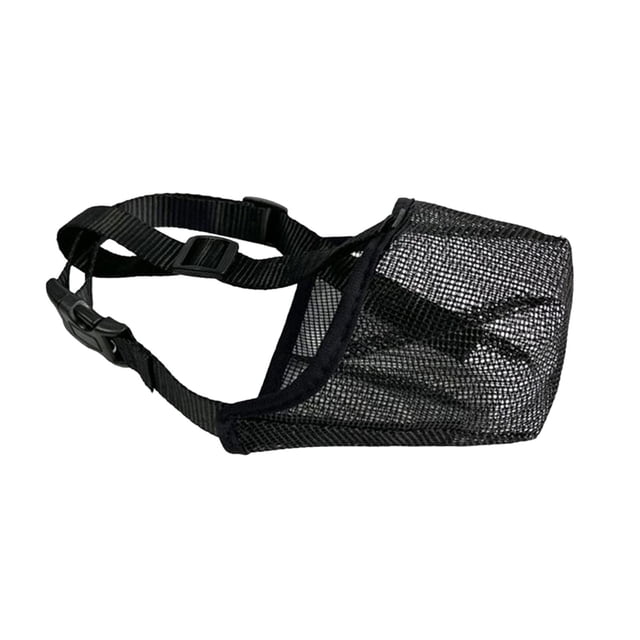 TISHITA Muzzle for Dog Adjustable Breathable Anti Bite Portable Cage Muzzles Comfortable Black Small