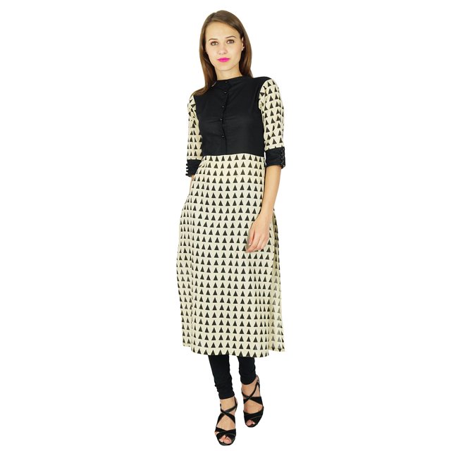 Phagun Kurti Ethnique Indienne en Coton, Designer Bollywood, Tunique Robe Kurta pour Femmes