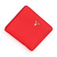 thumbnail image 1 of mmirethe Women Short Mini Wallet Chic Deer Button Purse Solid Color Soft Leather Handbag Cash Photo Card Holder Large Capacity Red, 1 of 6