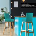 thumbnail image 2 of PiccoCasa Stretch Spandex Bar Stool Cover for Short Back Chair Turquoise 2, 2 of 8