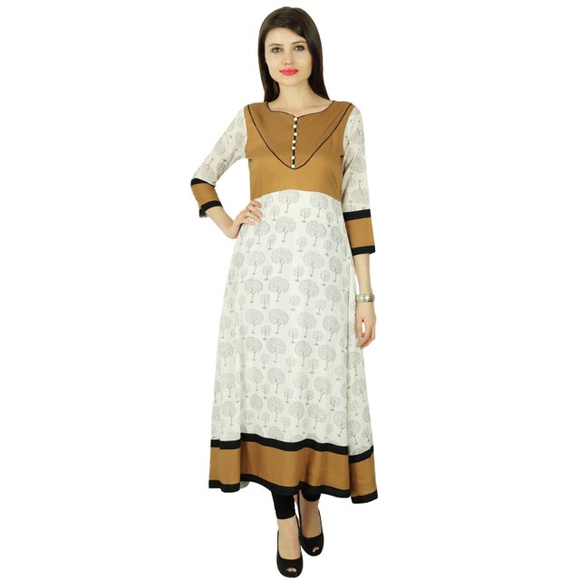 Phagun Kurta Arbre Femme Kurti Ethnique Haut en Coton Tunique Robe