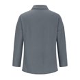 thumbnail image 4 of Timegard Plus Size Tops for Women Button down Shirts Long Sleeve Lapel V Neck Blouse Lightweight Tops, 4 of 6