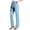 Light Blue, variant on Timegard Work Pants Women High Waist Straight Leg Comfy Formal Pants Solid Color Casual Office Trousers