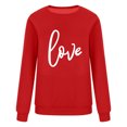 thumbnail image 4 of TIMIFIS Chandails à Col Rond pour Femmes Mode Mignon Imprimé Amour Chandail à Manches Longues Haut Décontracté Chandail à Cœur Chemises Tenue de la Saint-Valentin Femmes - Printemps/été, 4 of 4