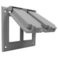 thumbnail image 1 of Hubbell Electrical 2C-2G Double Gang Flip Cover- Gray, 1 of 1