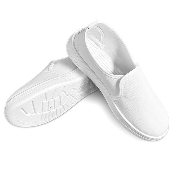 Office and Weekend Wear, Non Slip Shoes for Women, Women Slip On Walking Shoes Breathable Comfortable Mesh Walking Shoes Work Shoes Lightweight Sneakers for Travel Shopping School, White 8