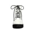 thumbnail image 2 of BLISSFUL STEP Bottes de Combat à Plateforme à Talons Épais pour Femmes Blanches 8, 2 of 8