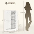 thumbnail image 3 of HOMCOM 43" Kitchen Pantry Cabinet, Modern 4-Tier Storage Cabinet, White, 3 of 10