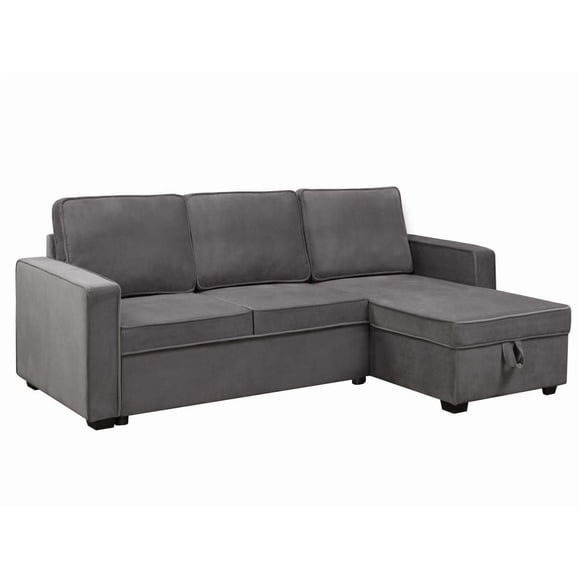 Ivana Sectional Sofa Bed, Grey