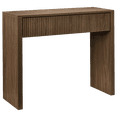 thumbnail image 1 of Table console d'entrée en placage de bois de noyer avec 1 tiroir cannelé Bouclair, 1 of 7