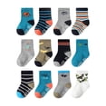 thumbnail image 1 of Splozh Chaussettes pour Bébé Multipack Coton 12 Pcs Chaussettes pour Enfants Confortables Douces Mode Mignon Dessin Animé Chaussettes de Sol pour Enfants Violet, 5-7 Ans, 1 of 2