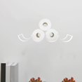 thumbnail image 3 of Wall Mount Toilet Paper Holder Storage Rack Tissue Mount Tissue Rack for Kitchen Bathroom White, 3 of 8