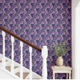 thumbnail image 2 of S4Sassy Removable Nature-Inspired Waterproof Wall Wrap, Textured Finish Wallcover, Modern Bold Roses Contact Paper For Walls, Cabinets, Dresser, Self Adhesive Vinyl Wallpaper Roll - Purple (25"X 60"), 2 of 8
