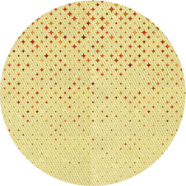 Ahgly Company Tapis d'Intérieur Ronds Transitionnels Jaunes Lavables à la Machine, 5 Pieds Rond