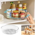 thumbnail image 1 of Suncoda Rangement de Bureau, Étagère de Rangement Rotative de Cuisine Boîte de Rangement Exquise Boîte de Rangement pour Assaisonnement Rangement Circulaire Transparent, 1 of 9
