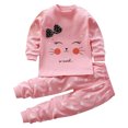 thumbnail image 1 of Pisexur Tenue d'Automne pour Bébé Fille Garçon, Ensemble 2 Pcs, Ensembles de Pyjamas pour Tout-Petit Bébé, Chandails à Col Rond à Manches Longues et Pantalons, Mode Décontractée, Ensemble de Vêtements de Nuit en Coton pour Garçons, 3 Mois à 6 Ans, 1 of 3