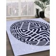 thumbnail image 3 of Ahgly Company Tapis d'Intérieur Lavable en Machine Carré Transitionnel Bleu Céleste, 3 Pieds Carré, 3 of 7
