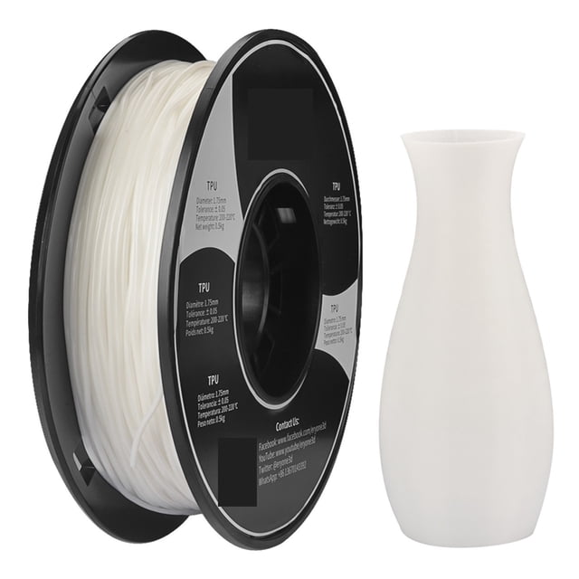 Flexible TPU Filament 1 Spool 0.5kg 1.75mm Softness TPU Filament For 3D Printer ,Easy to Use