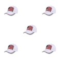 thumbnail image 1 of Decodeary Fashionable Baseball Cap Adjustable And Sun Defended Multi-colors Hat White 5Set, 1 of 6