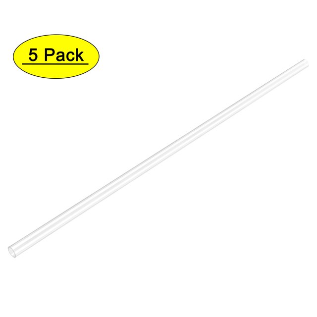 Unique Bargains 0.23''IDx0.31''ODx1.64Ft Rigid Round Clear Polycarbonate Plastic Tubing 5 Pack