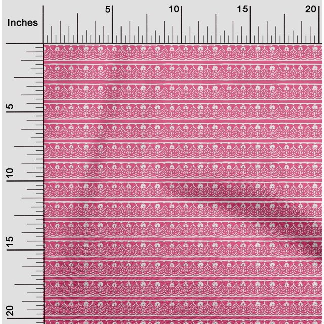 oneOone Georgette Viscose Fabric Ethnic Block Print Sewing Fabric BTY 42 Inch Wide